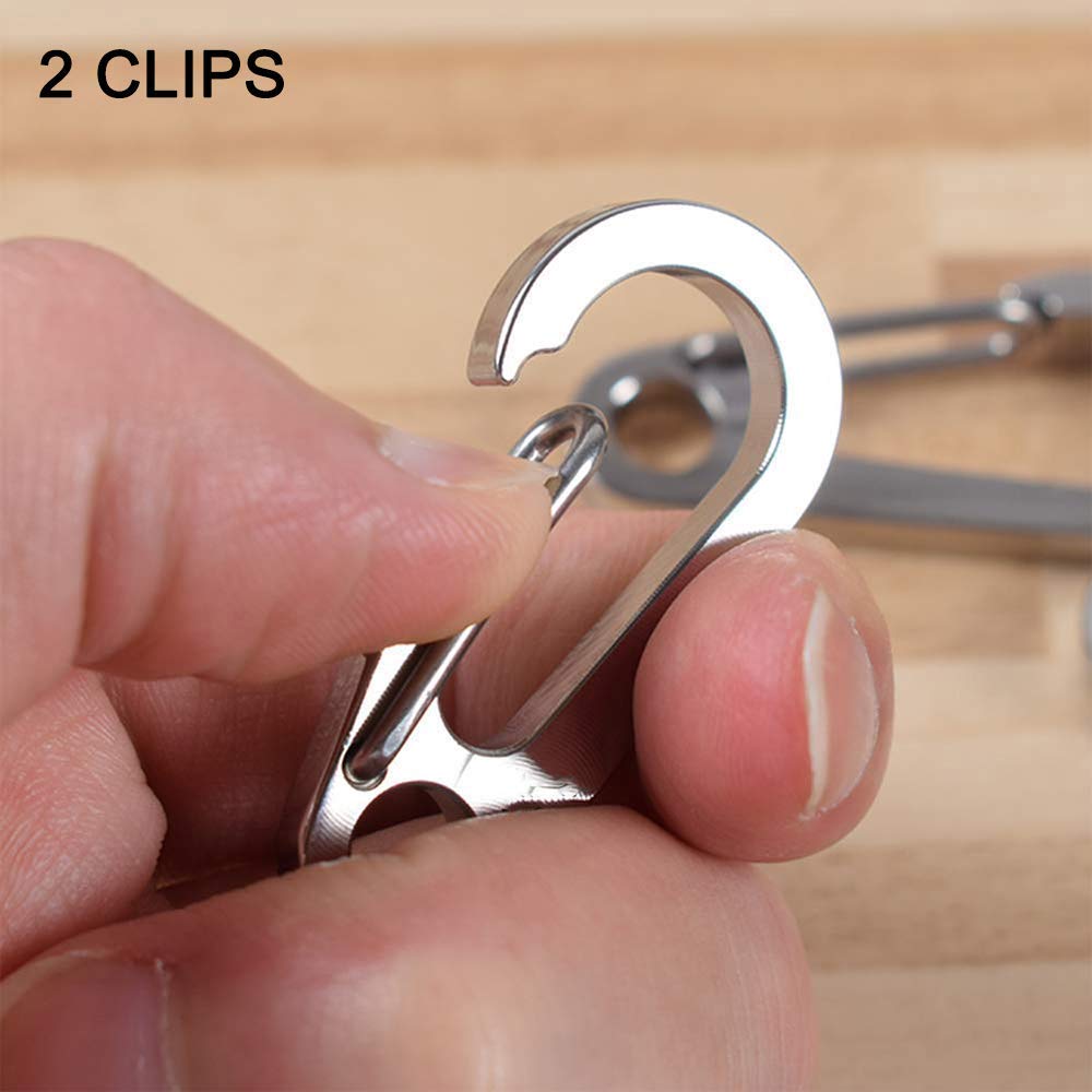 2 Pack Stainless Steel Dog Tag Clips F717