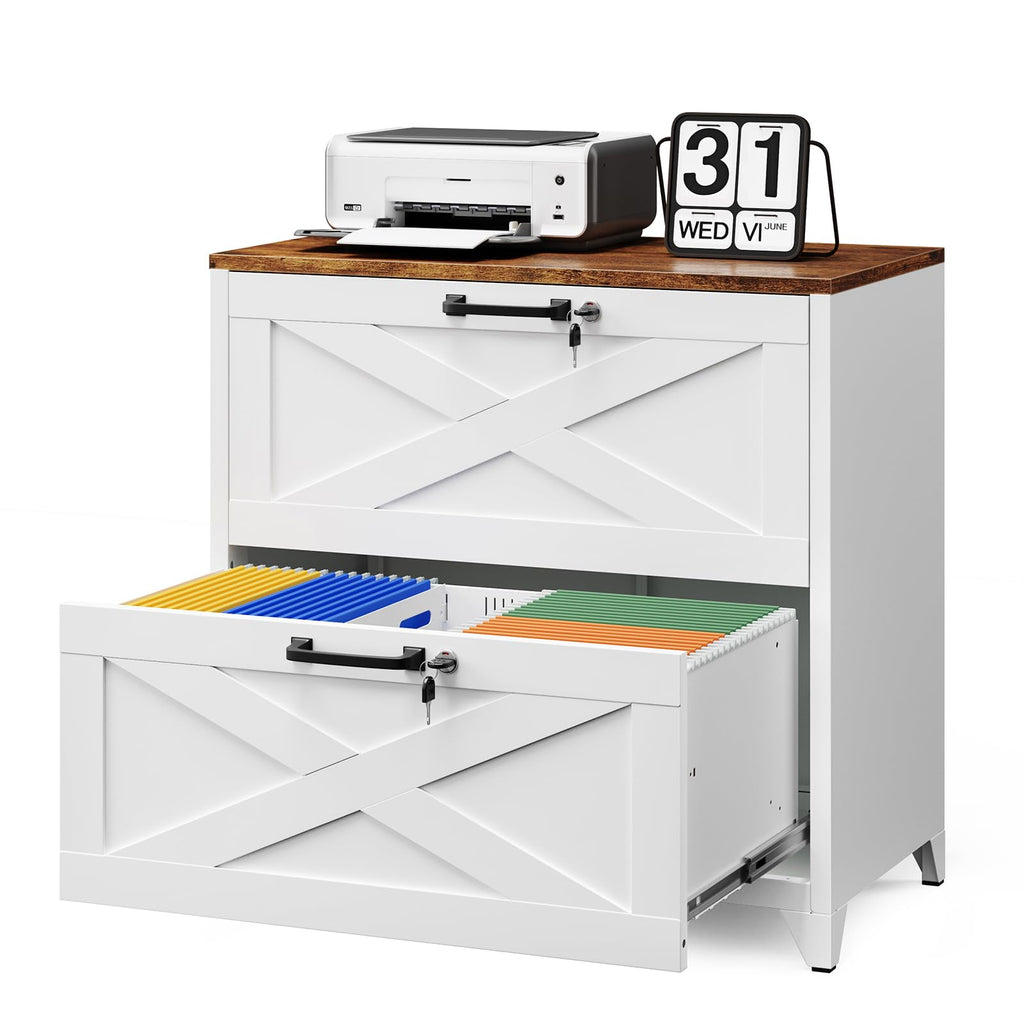 2 Drawer Metal File Cabinet with Lock F808088