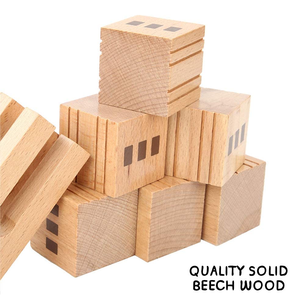 69 Pcs Wooden Building Blocks Set F23991