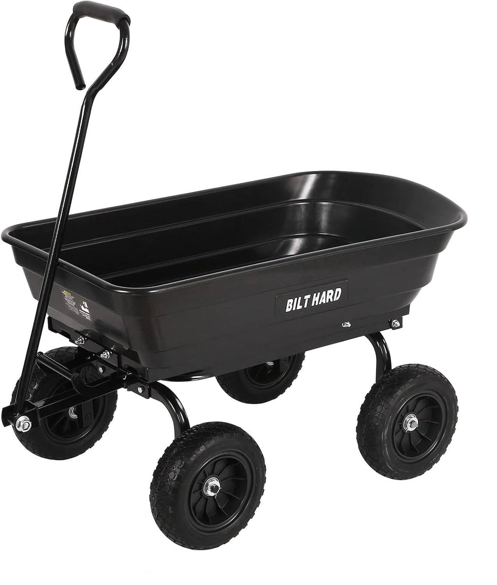 4 Cu.Ft. Poly Yard Dump Cart with 180° Rotating Handle K539009