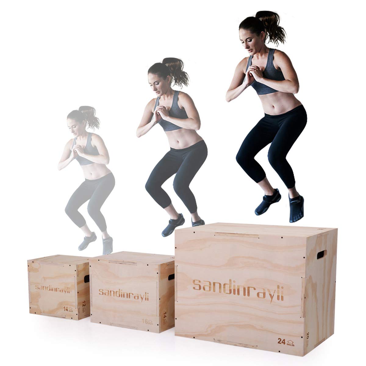 3-in-1 Wooden Plyo Jump Box W437