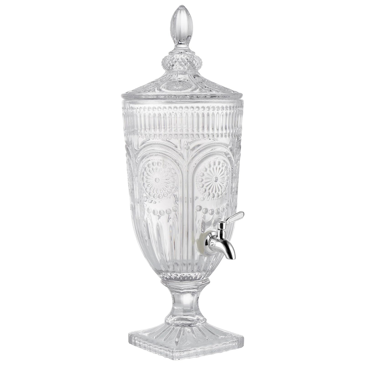 0.8 Gallon Glass Beverage Dispenser with Stainless Steel Spigot L5795