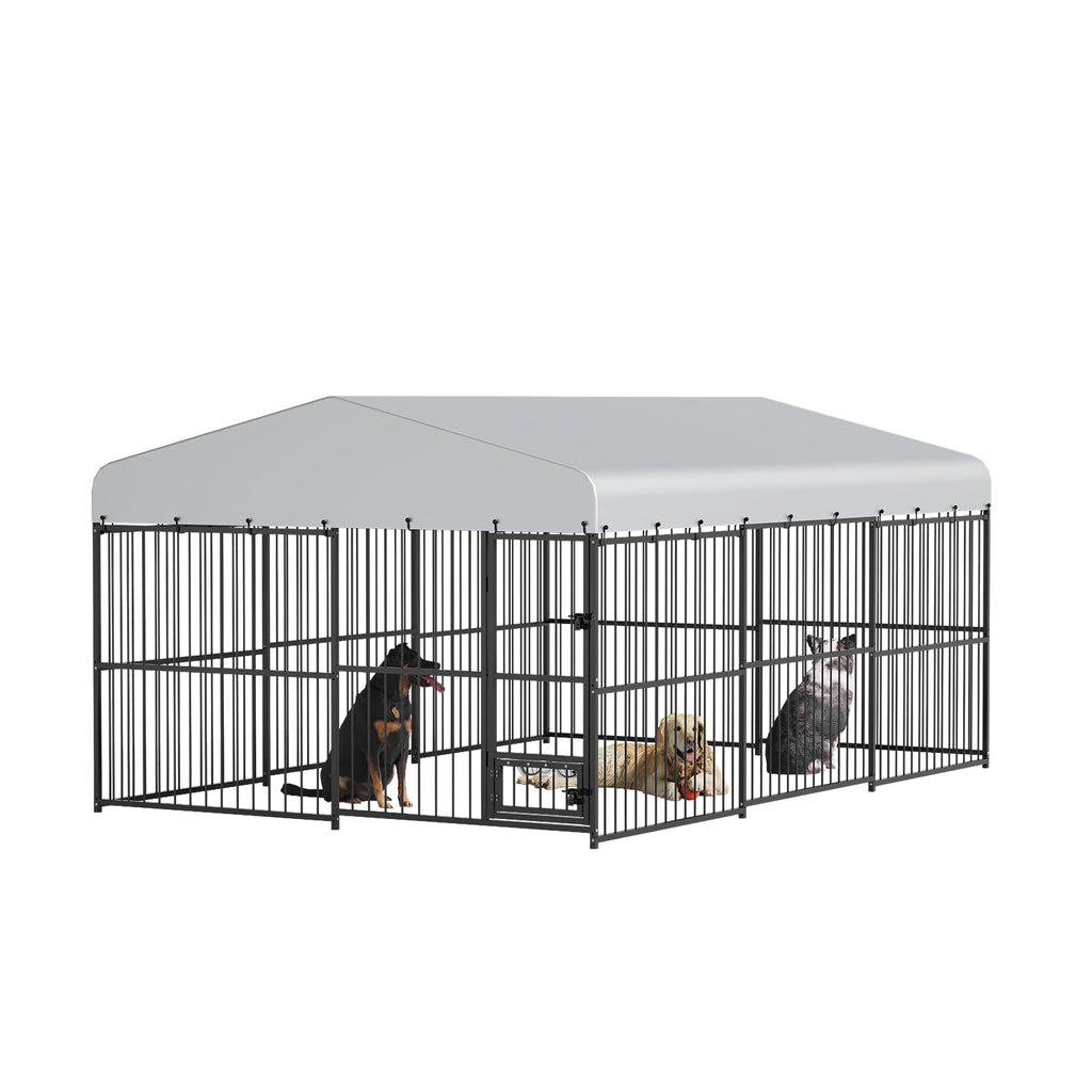 Large Outdoor Dog Kennel with Waterproof Canopy B263783