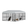 Large Outdoor Dog Kennel with Waterproof Canopy B263783