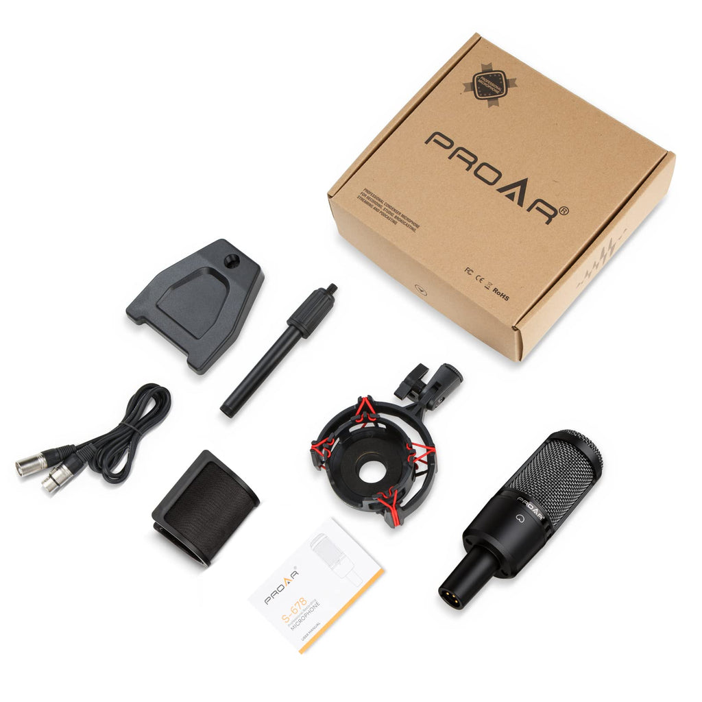 XLR Cardioid Condenser Podcast Microphone with Desktop Stand G35042