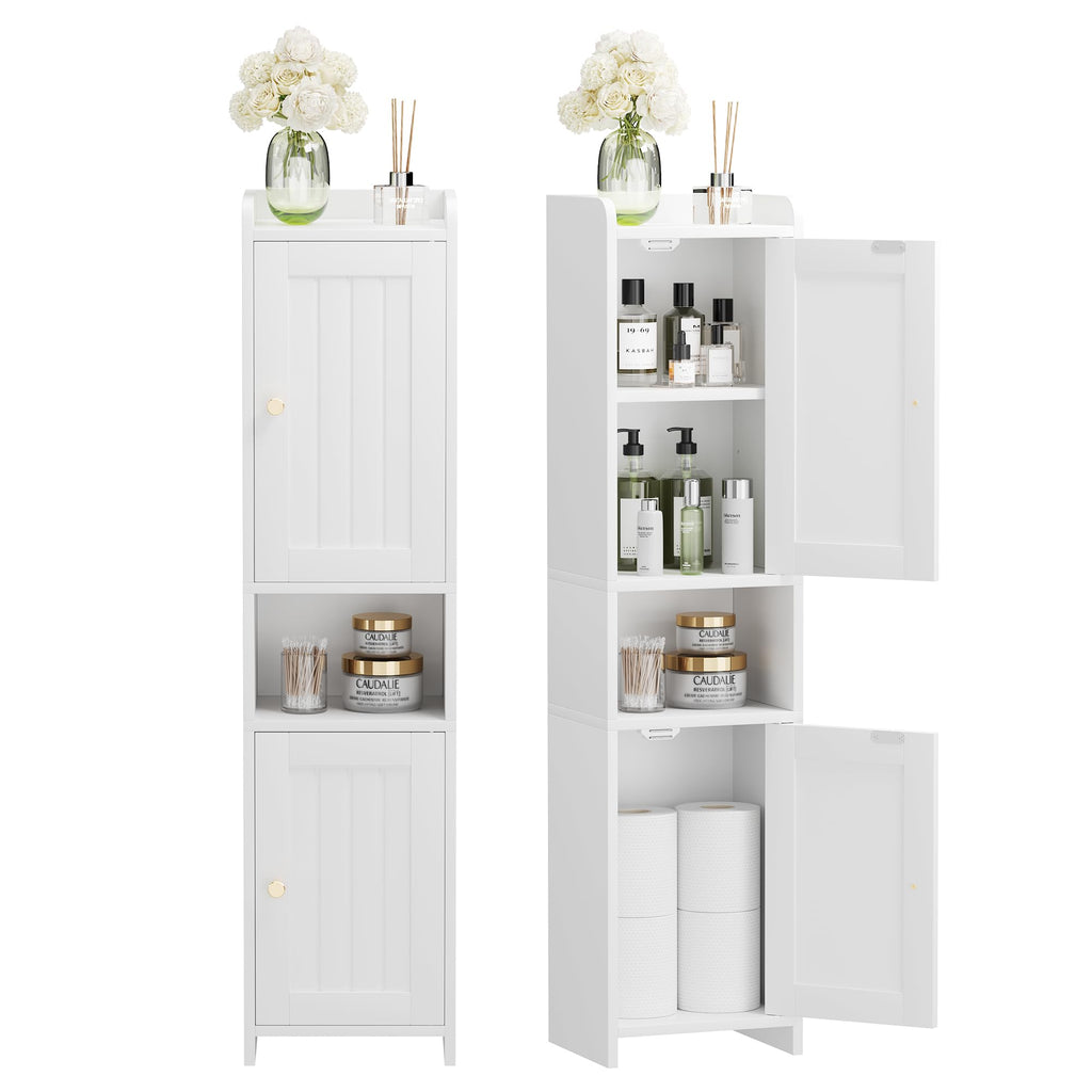 White Bathroom Cabinet with 2 Doors S37162