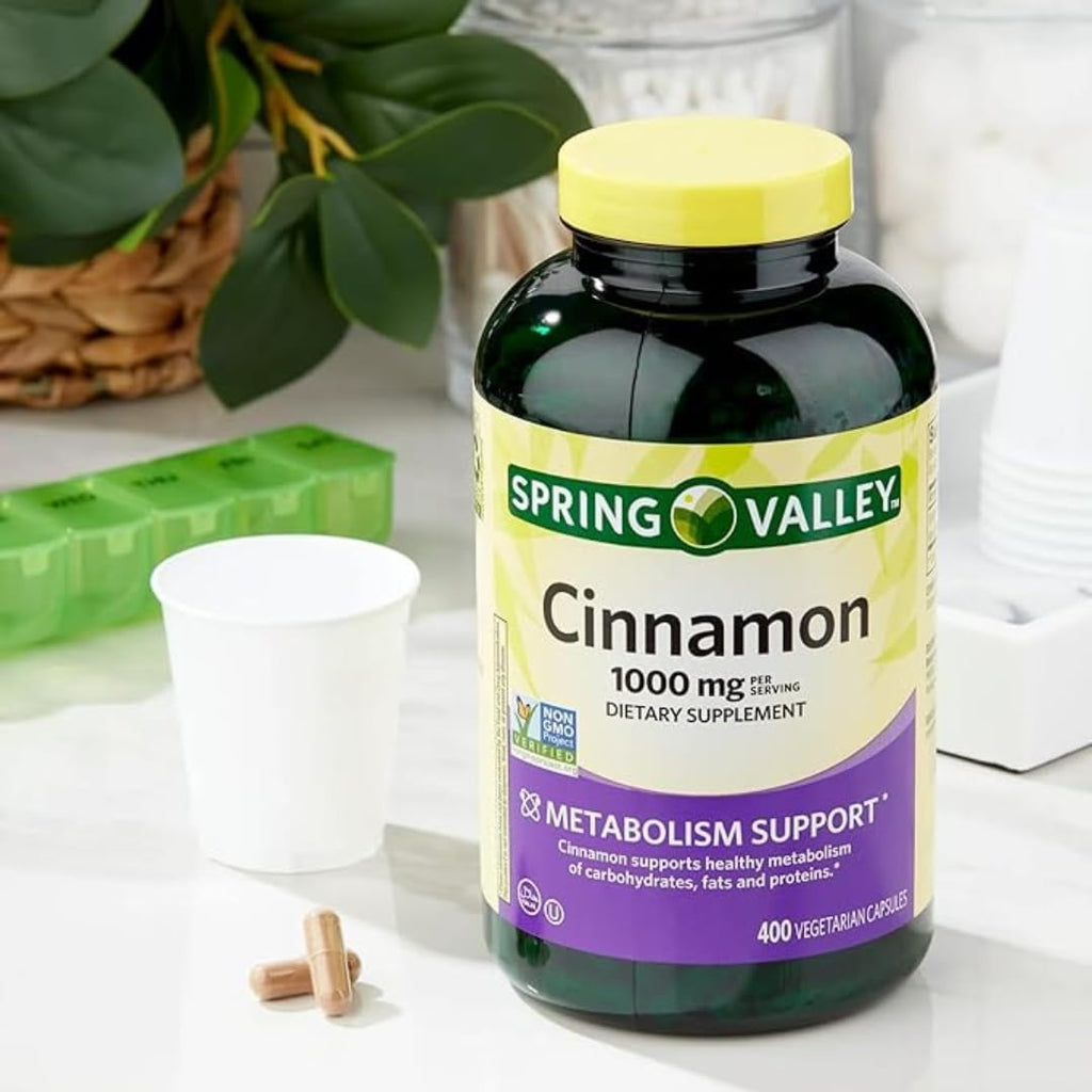 Cinnamon 1000 mg 400 Vegetarian Capsules Dietary Supplement A98113