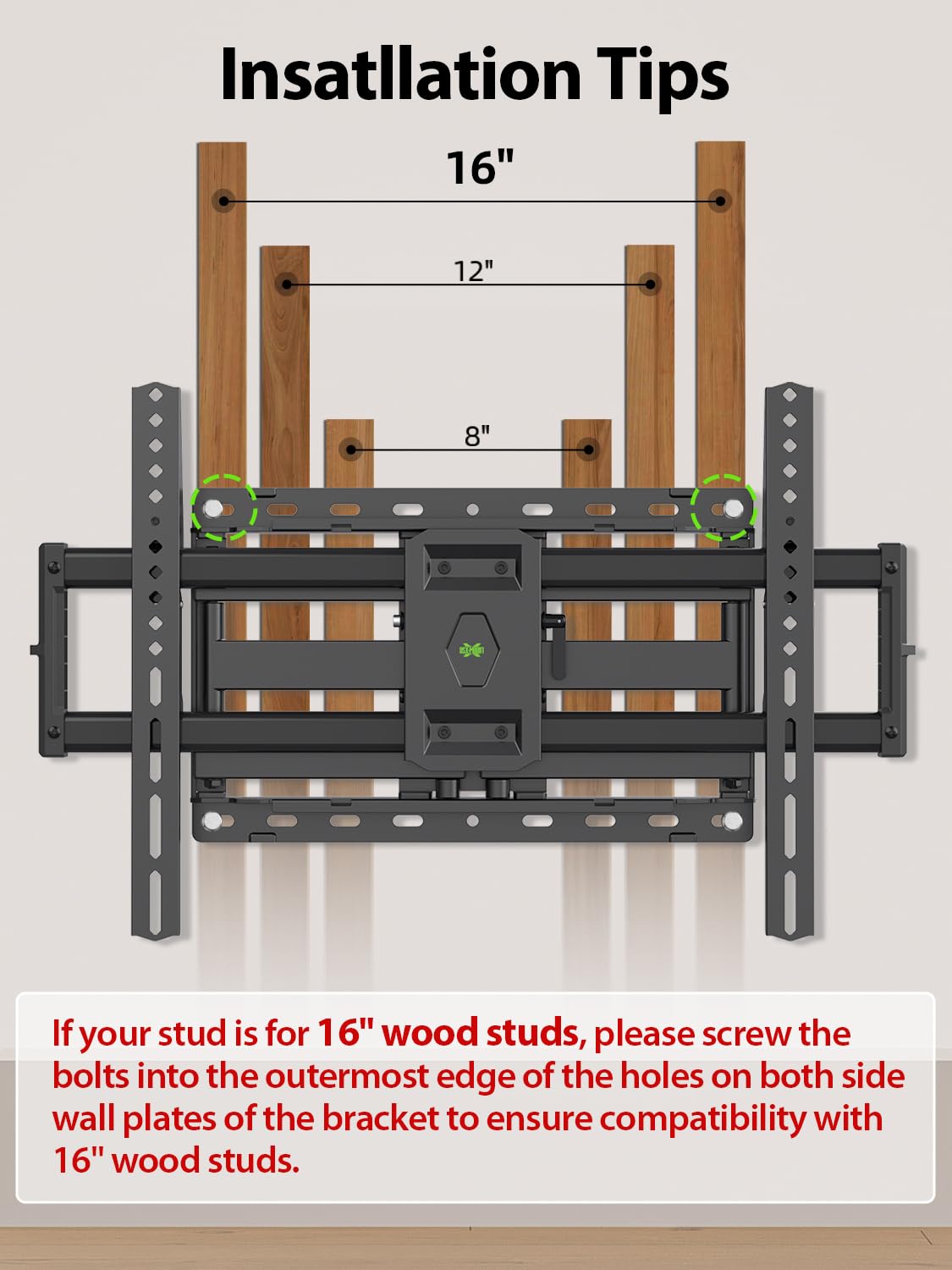 Full Motion TV Wall Mount for 42-90 inch Flat Screen U939913