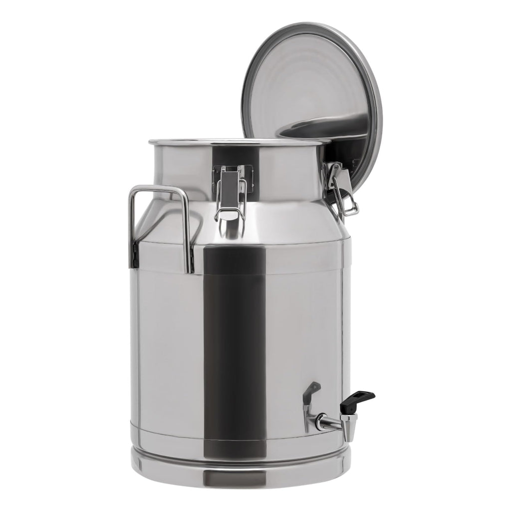 30L Stainless Steel Milk Can with Handle Sealed Lid and Faucet N514457