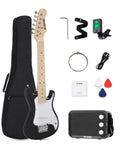30 Inch Kids Electric Guitar Kit with 5W Amp Black K301