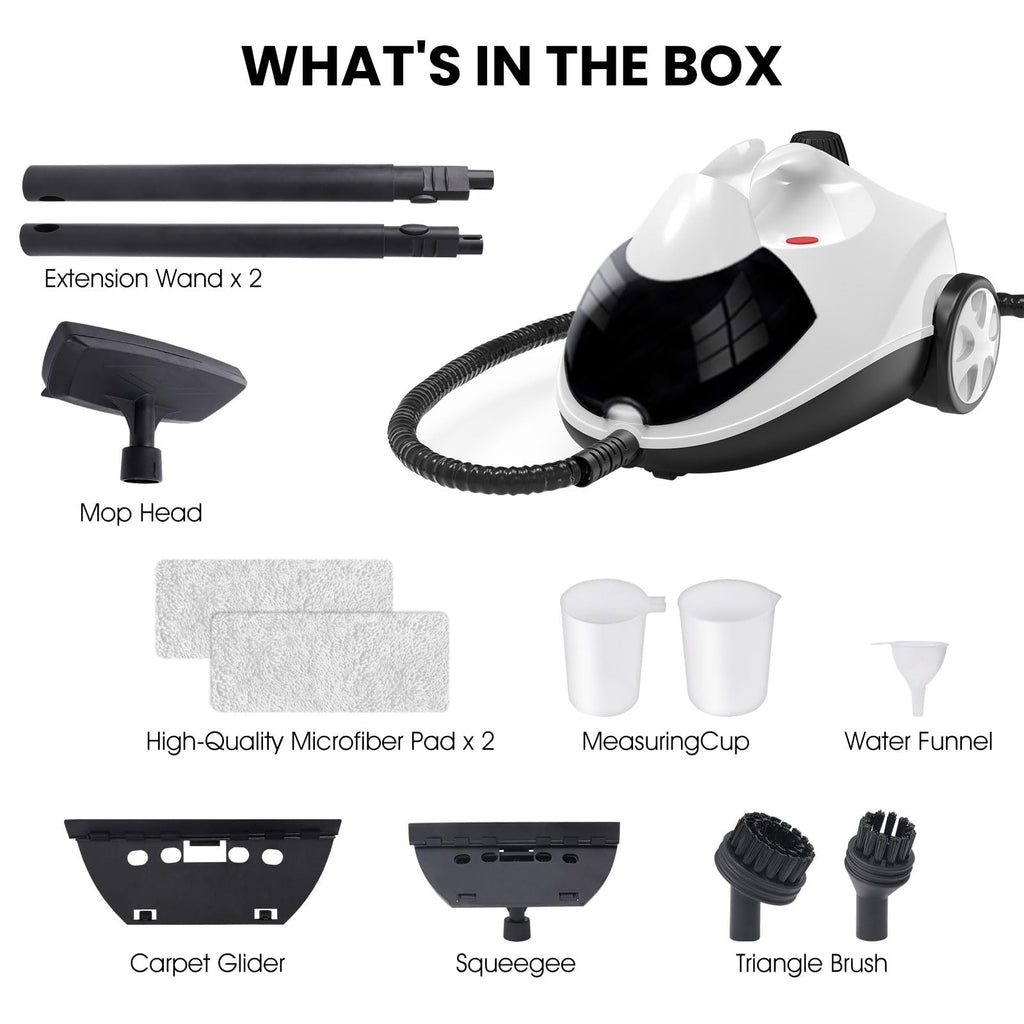 1.5L 6-in-1 Steam Cleaner with 8 Accessories A66172