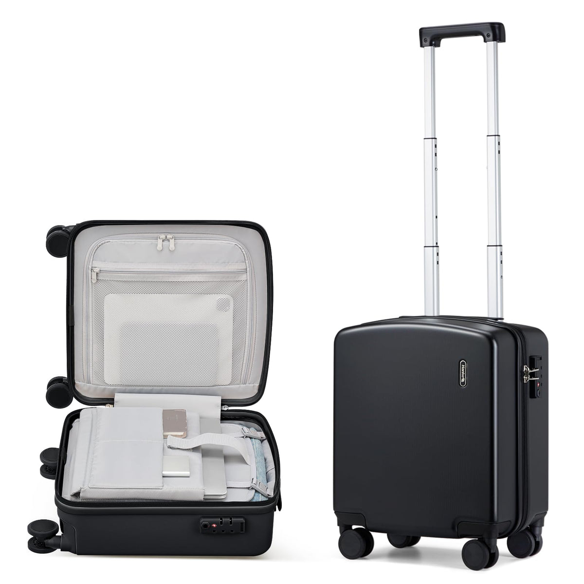 16 Inch Underseat Hard Shell Carry On Luggage with TSA Lock L56704