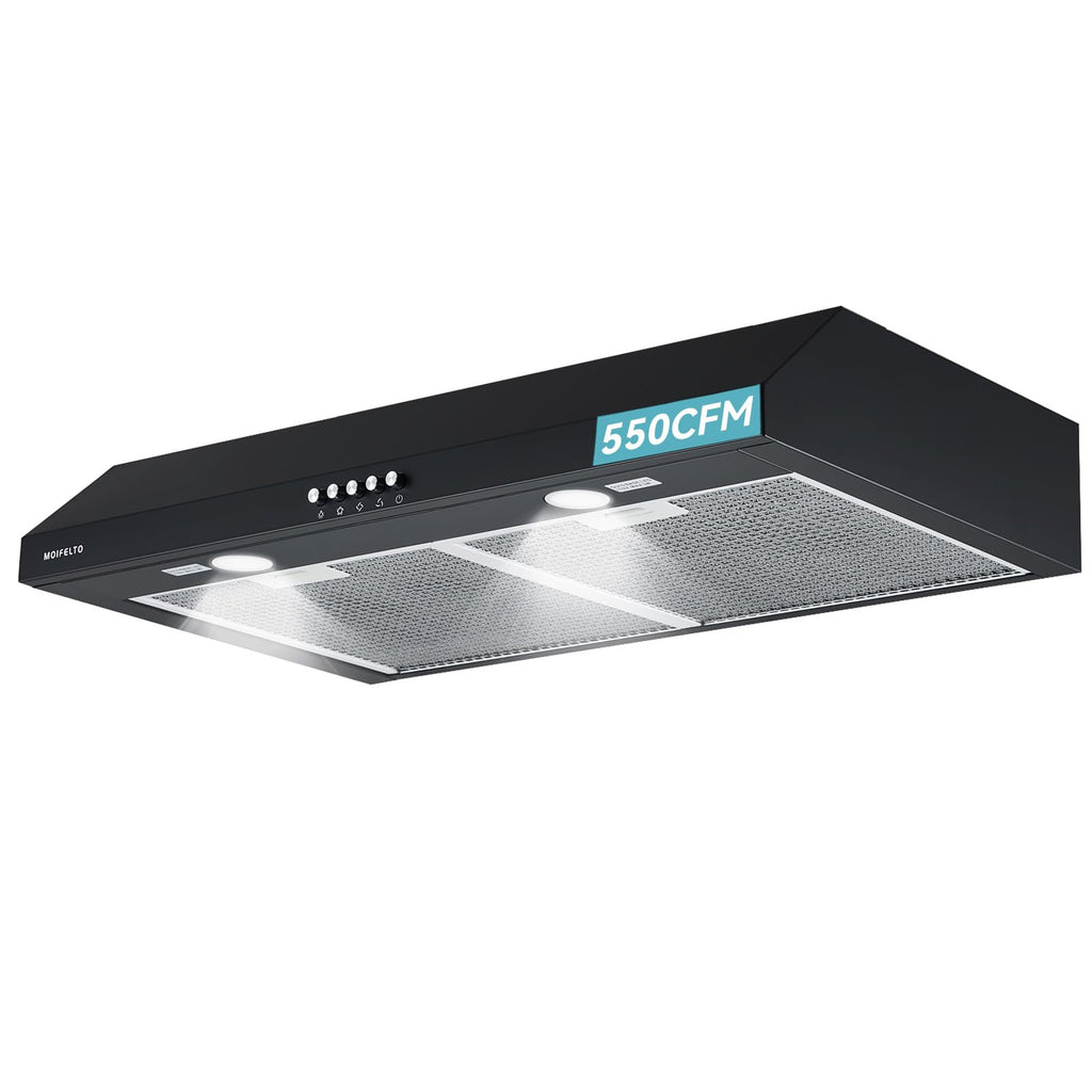 30" Black Under Cabinet Range Hood N1077