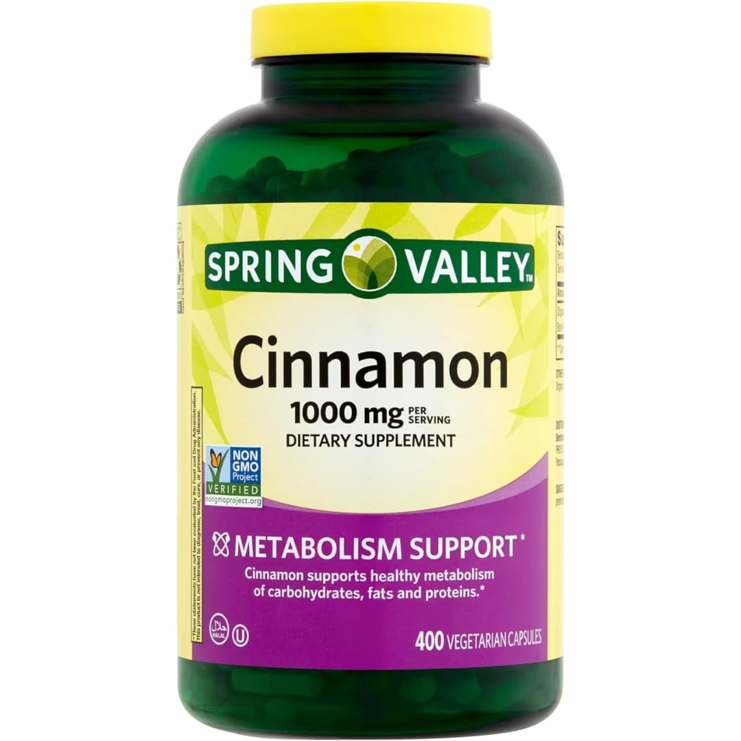 Cinnamon 1000 mg 400 Vegetarian Capsules Dietary Supplement A98113