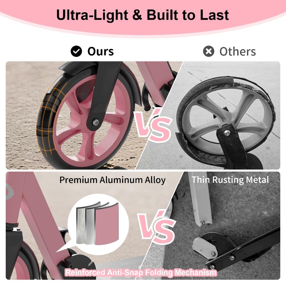 Lightweight Foldable Kick Scooter with Carry Strap B36764