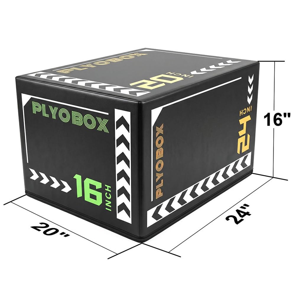 3-in-1 Foam Plyometric Jump Box, 16/20/24 Inch S7267