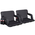 2 Pack Folding Bleacher Chairs with Cushion B958504