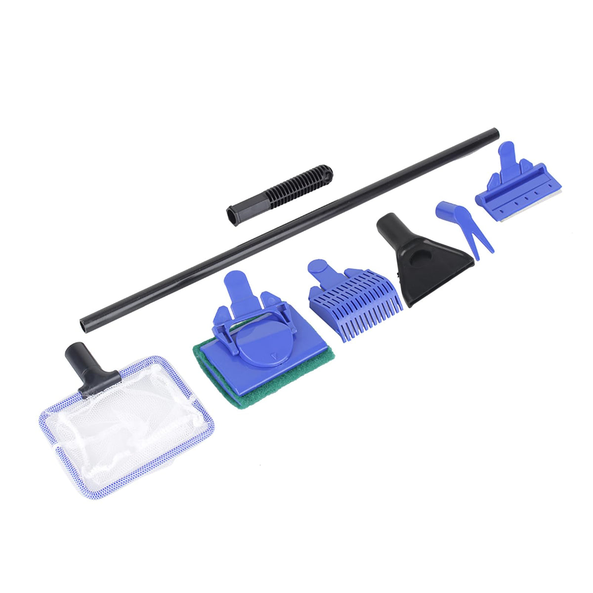 5 in 1 Fish Tank Brush Set with Gravel Rake and Net Y533