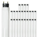 24 Inch T8 Fluorescent Tube Light Bulb 17W 4100K Cool White 2800 Lumen G13 Bi-Pin Base Pack of 25 B816