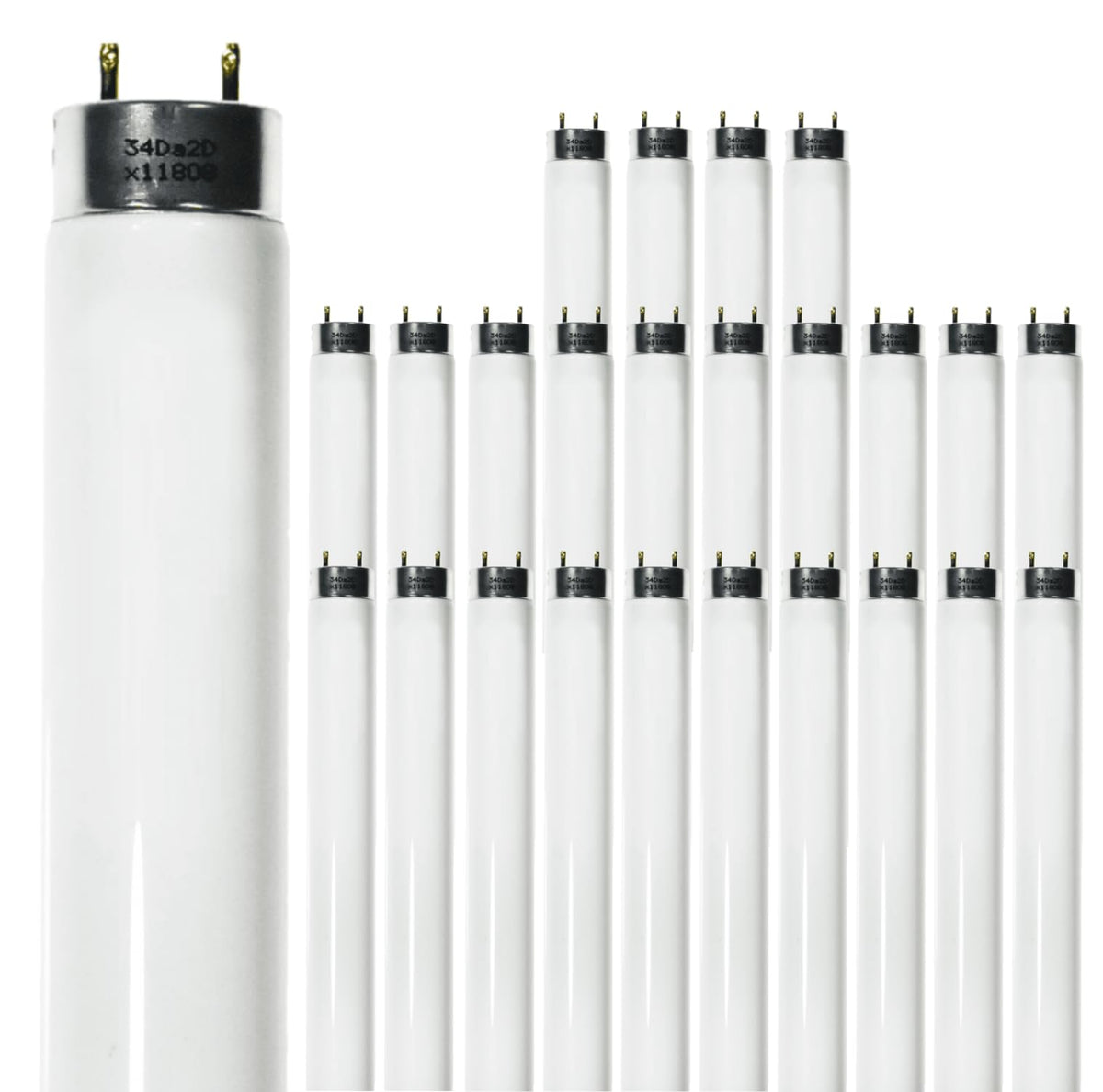 24 Inch T8 Fluorescent Tube Light Bulb 17W 4100K Cool White 2800 Lumen G13 Bi-Pin Base Pack of 25 B816