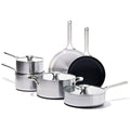 10 Piece Stainless Steel Cookware Set with Ceramic Nonstick Frying Pan I45761