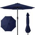 9ft Navy Polyester Patio Umbrella with Aluminum Frame D502787