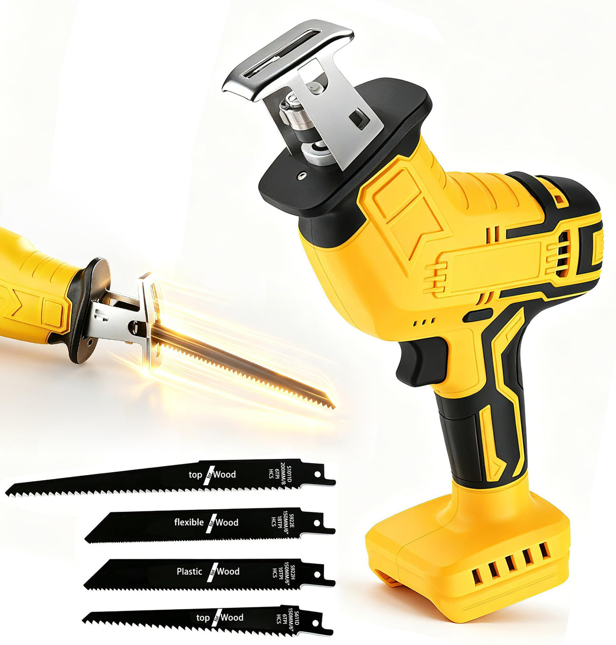 Cordless Reciprocating Saw 400W 3000RPM with 4 Saw Blades J88555