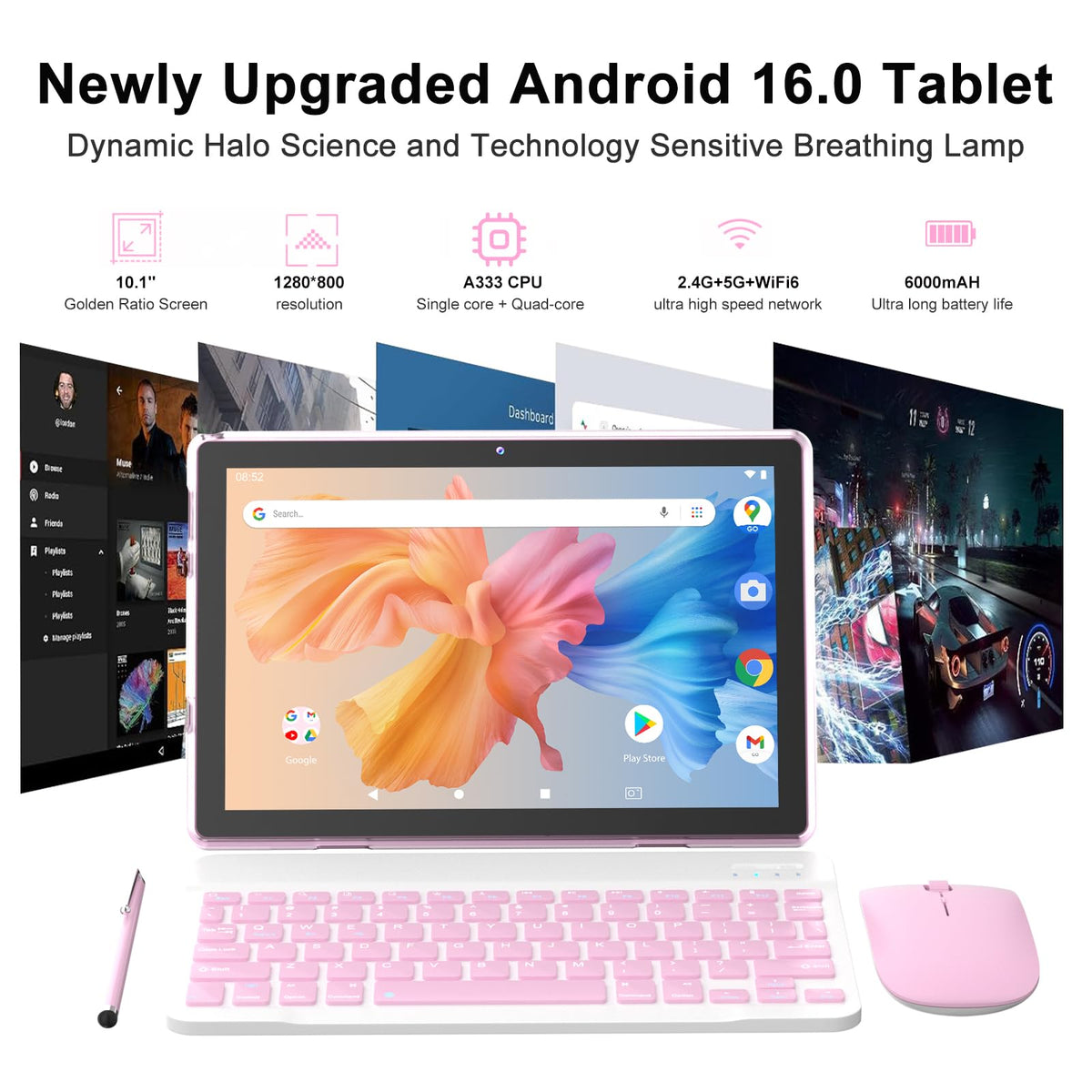 Android 16 Tablet 10 Inch 12 GB RAM 64GB ROM 2 in 1 Tablet PC L96238