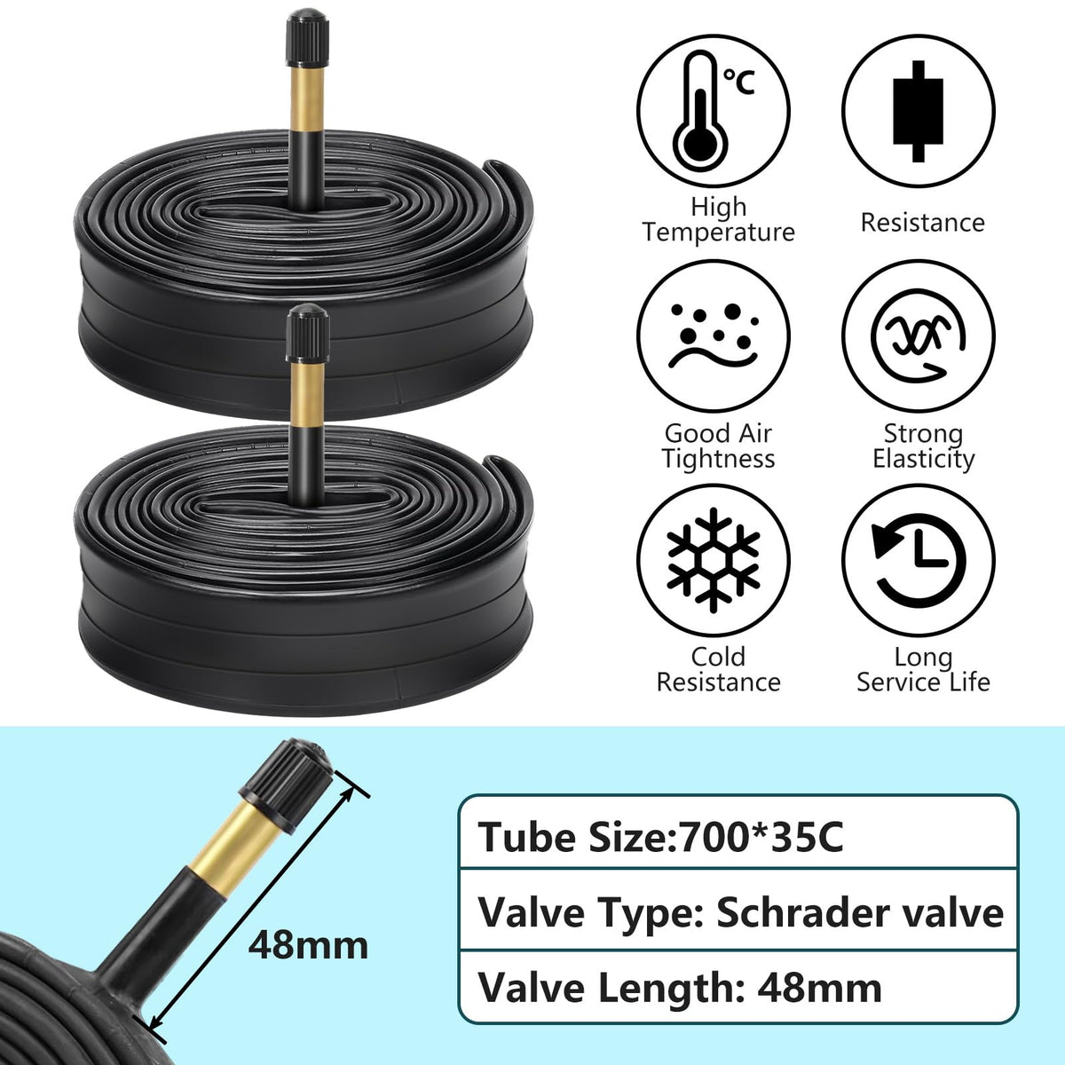 Foldable Road Bike Tires and Inner Tubes 2-Pack Y8352