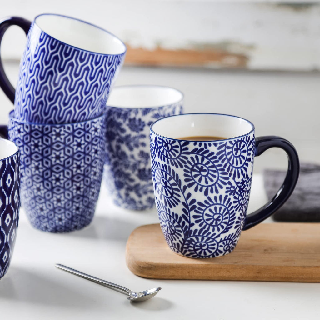 Ceramic Coffee Mugs Set 16 oz + Dinnerware Sets 12-Pieces G474