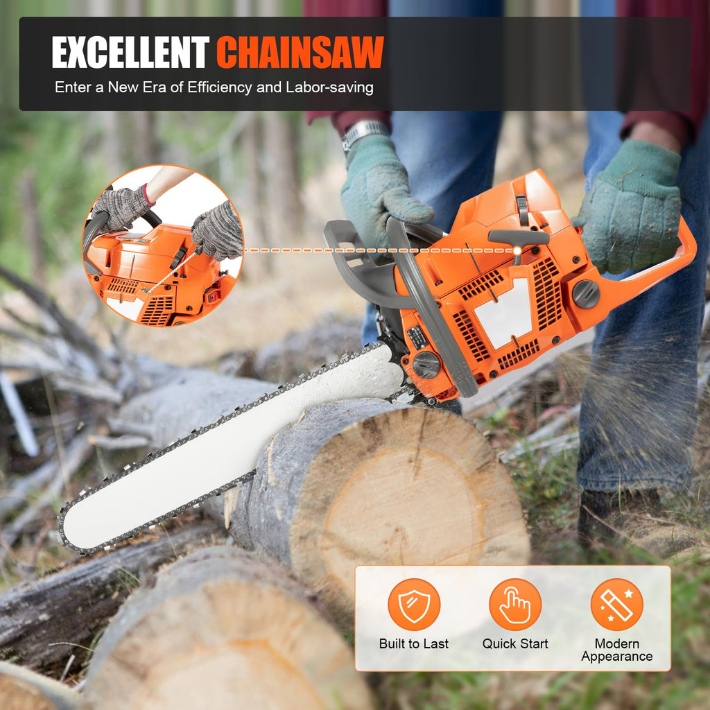 24 Inch 72CC Gas Chainsaw B8198