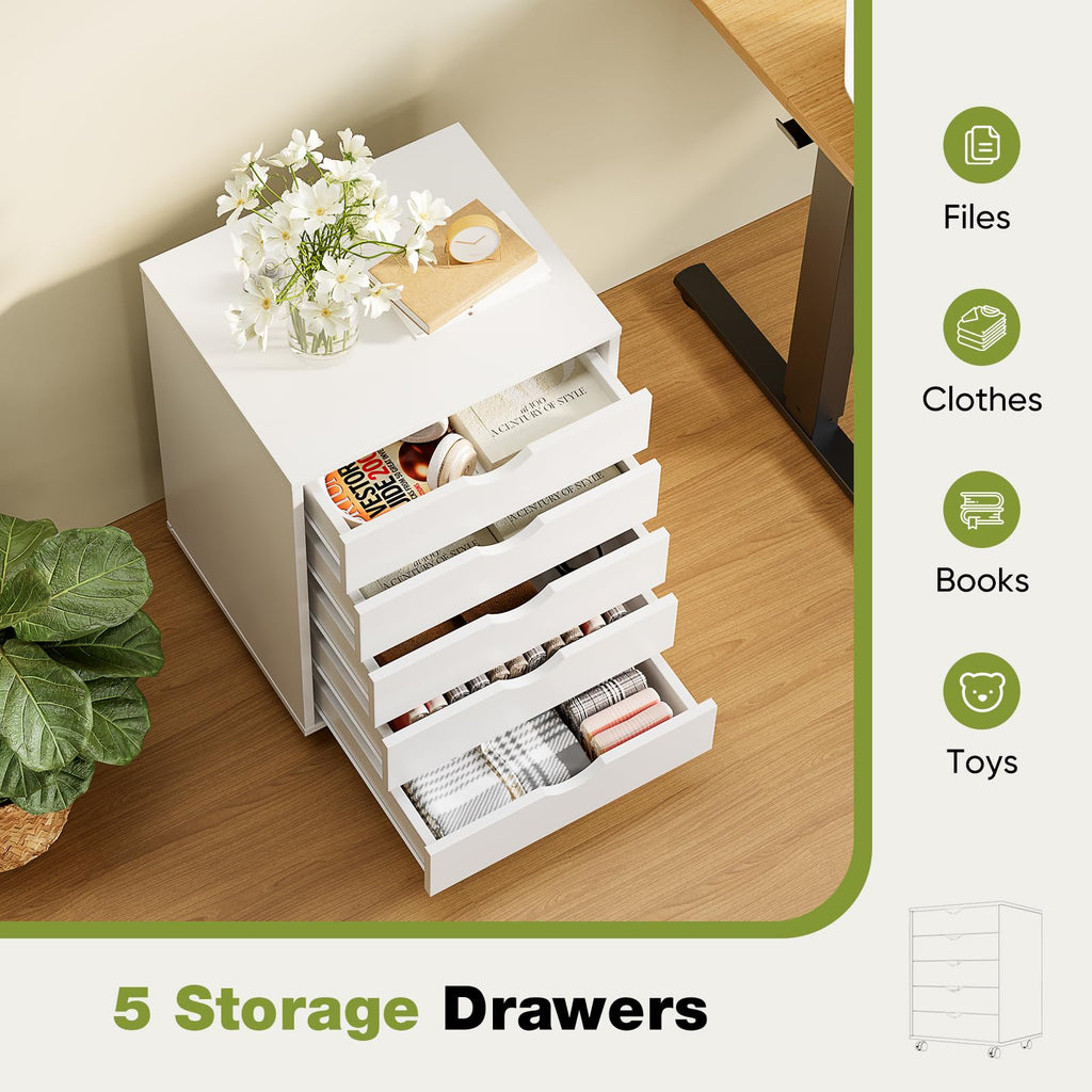 5 Drawer Wooden Dresser T822