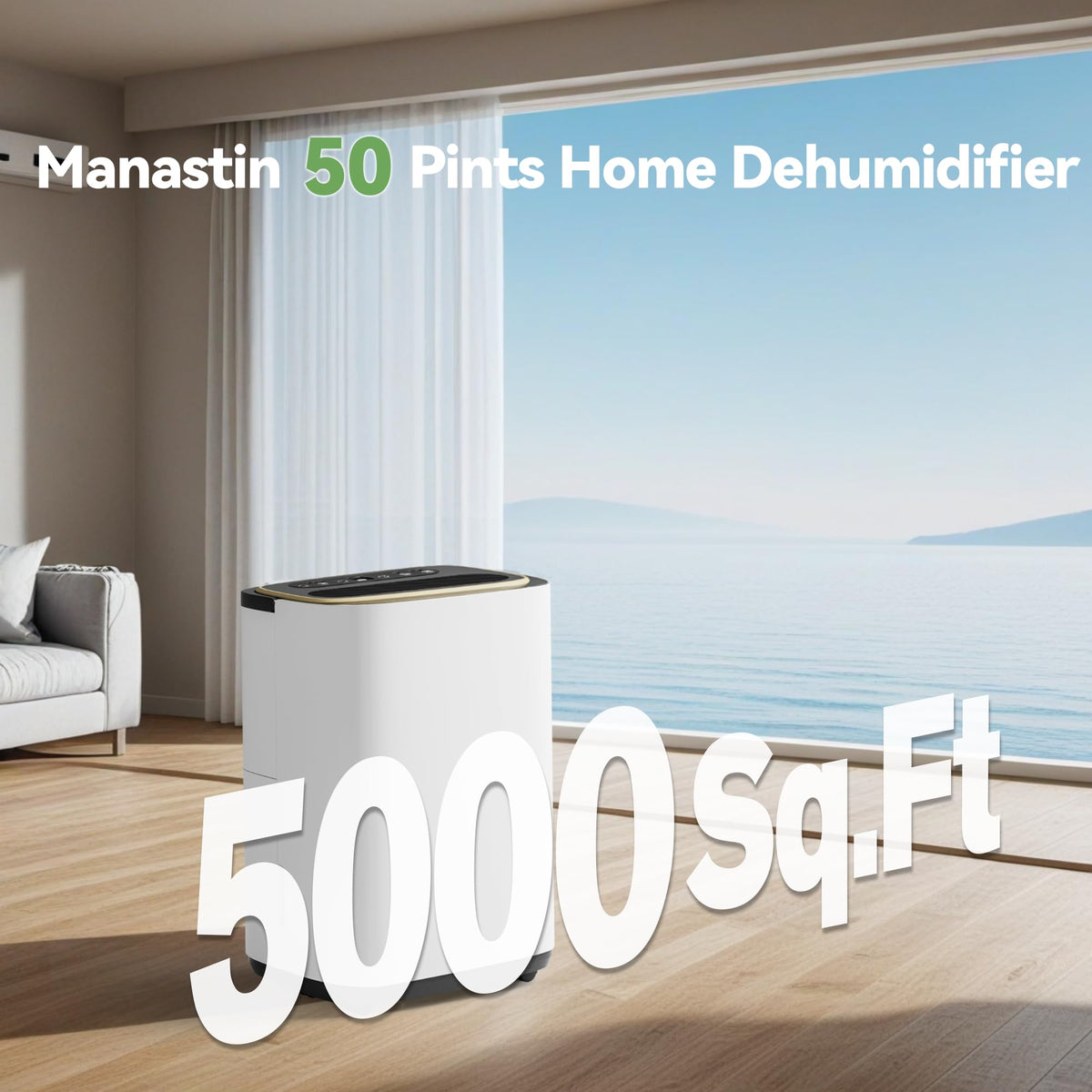 5000 Sq.Ft 50 Pint Dehumidifier with Drain Hose M92857
