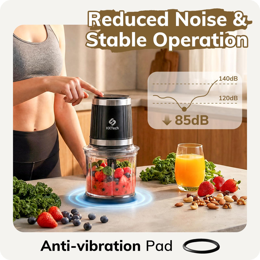 4 Cup 2-Speed Electric Food Processor Set with 2 Bowls U490