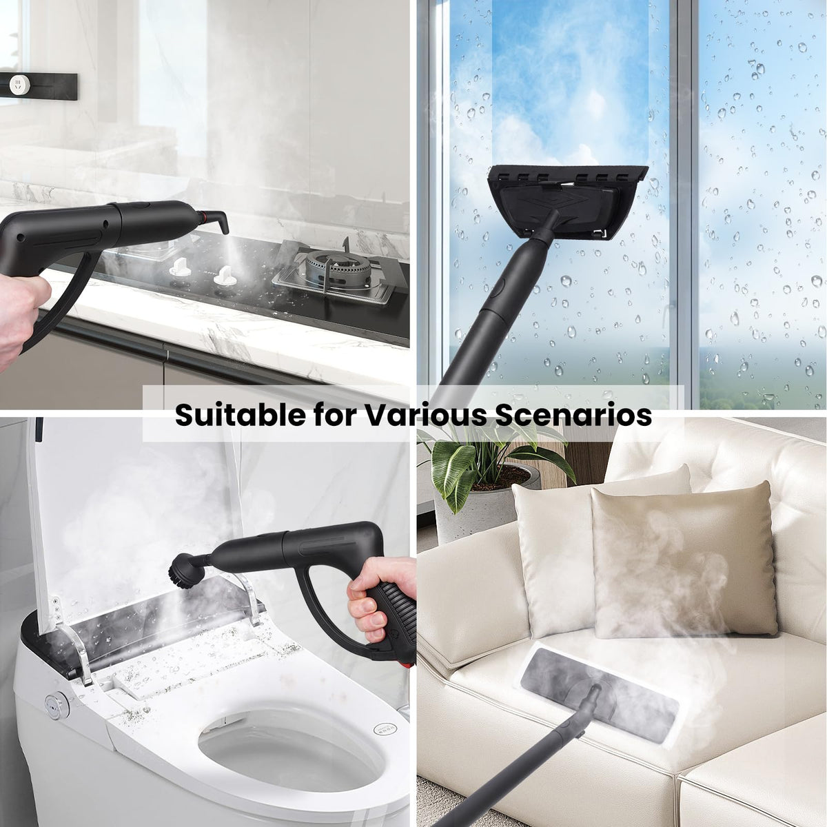 1.5L 6-in-1 Steam Cleaner with 8 Accessories A66172