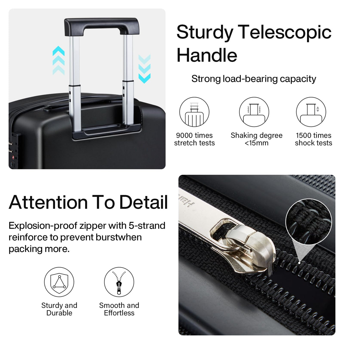 16 Inch Underseat Hard Shell Carry On Luggage with TSA Lock L56704
