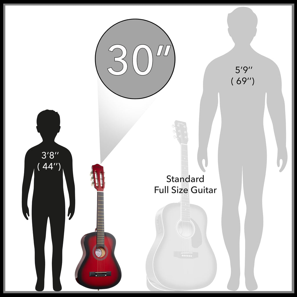 30-inch Kids Acoustic Guitar Beginner Kit with Gig Bag F82488
