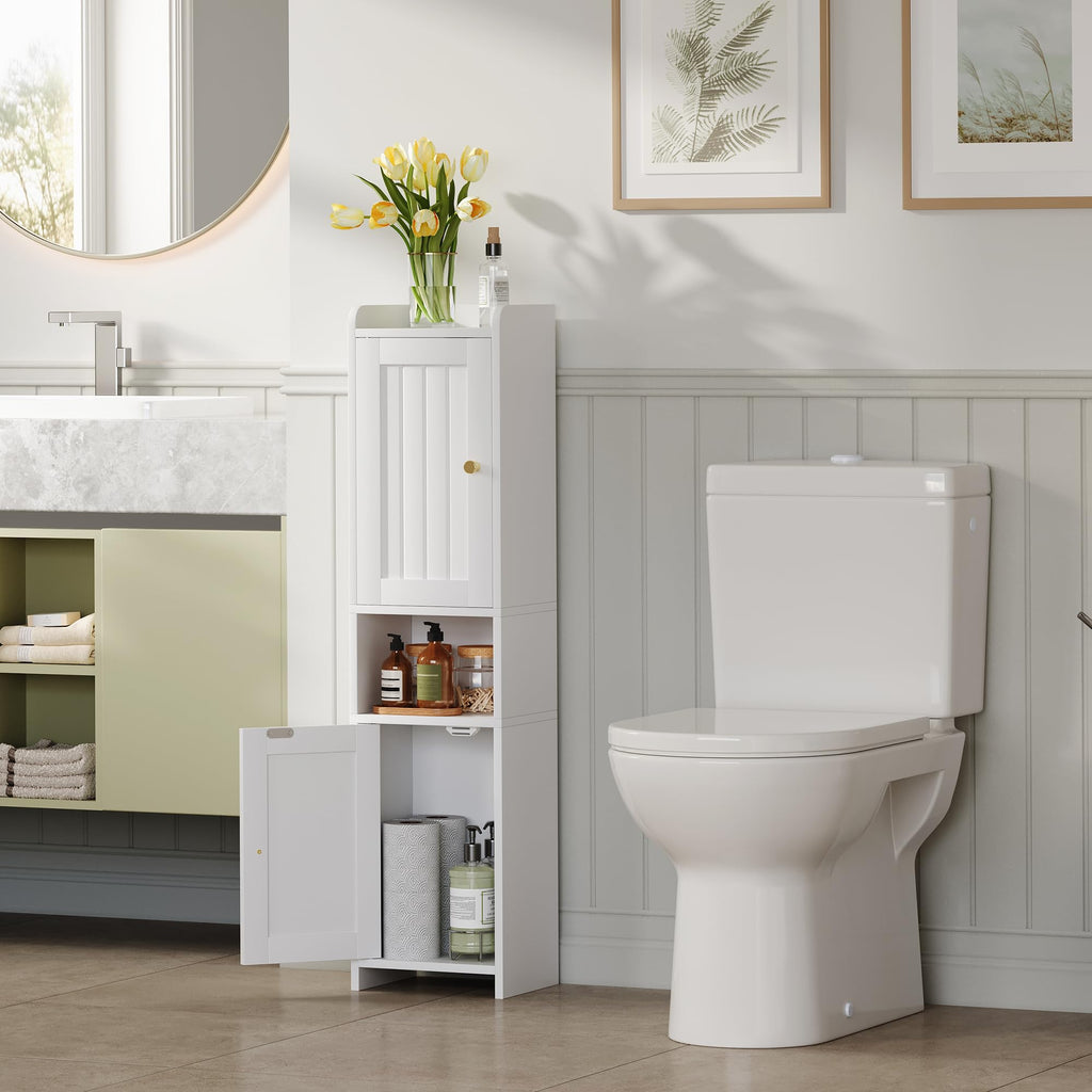 White Bathroom Cabinet with 2 Doors S37162