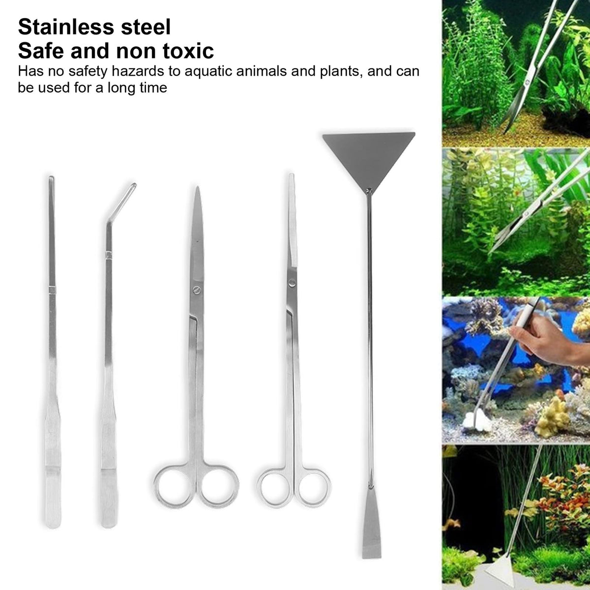 5 in 1 Stainless Steel Aquarium Aquascaping Kit N604