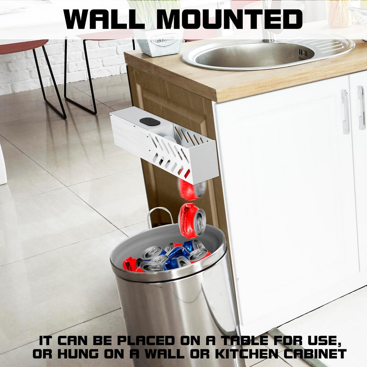Automatic Wall Mounted Electric Can Crusher B475