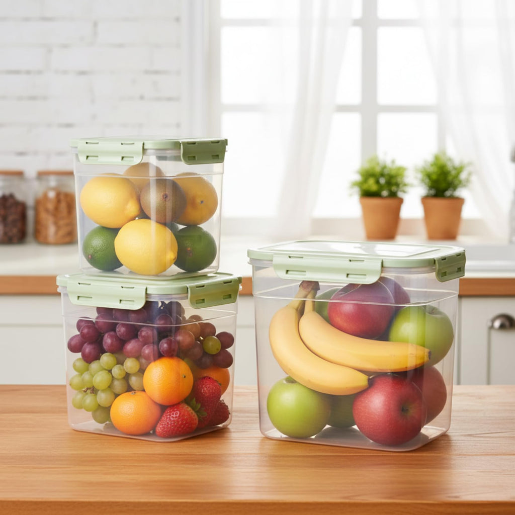 6 Pcs Dog and Cat Food Storage Containers with 2 Scoops F96659