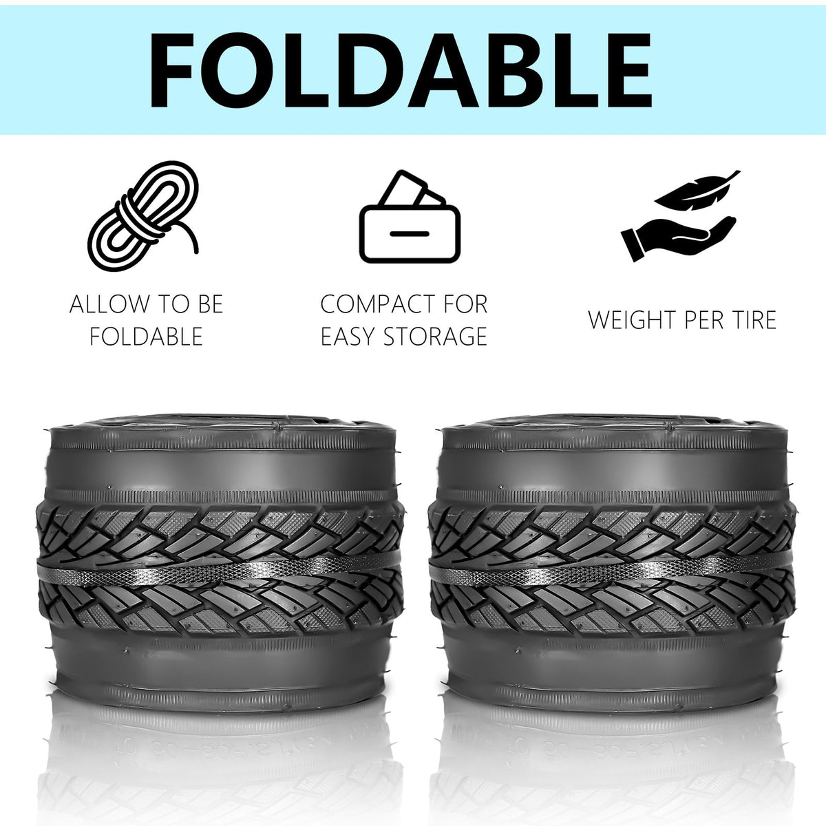 Foldable Road Bike Tires and Inner Tubes 2-Pack Y8352
