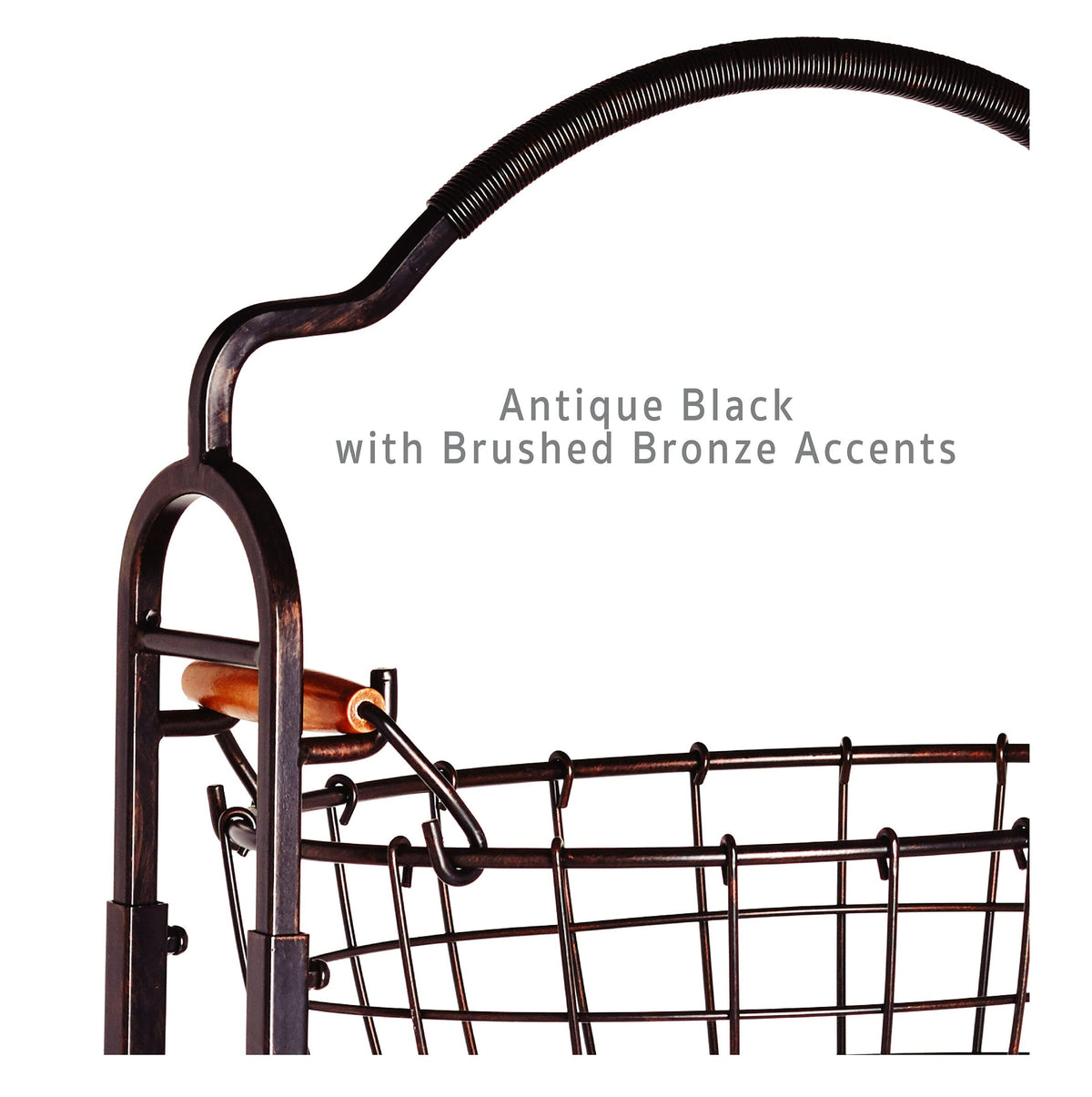 Adjustable 3-Tier Metal Floor Standing Storage Basket G2459