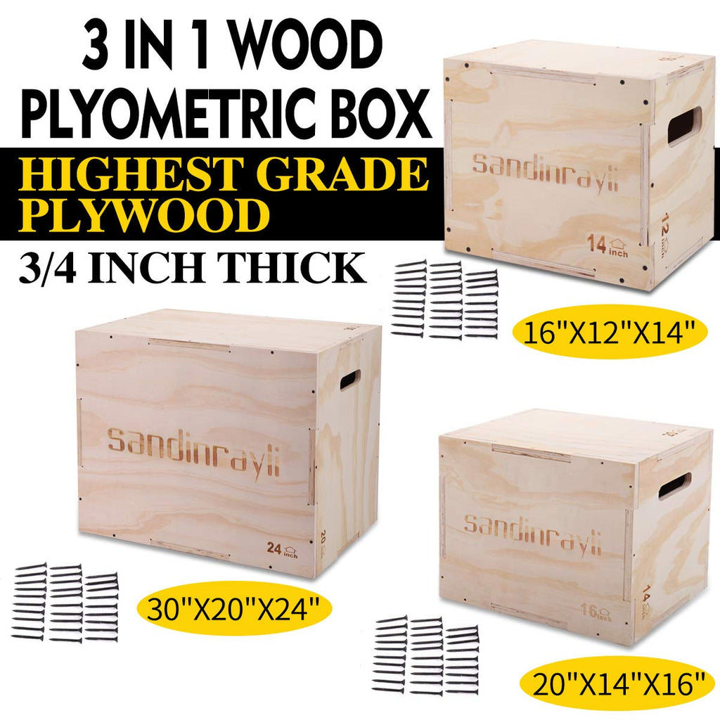 3-in-1 Wooden Plyo Jump Box W437