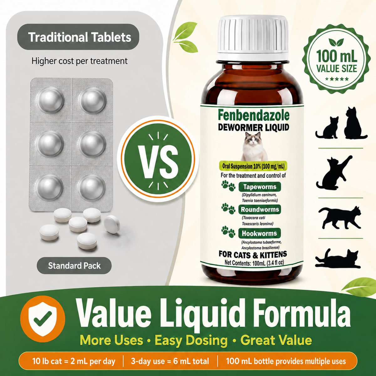 Liquid Dewormer Oral Suspension for Cats E98152