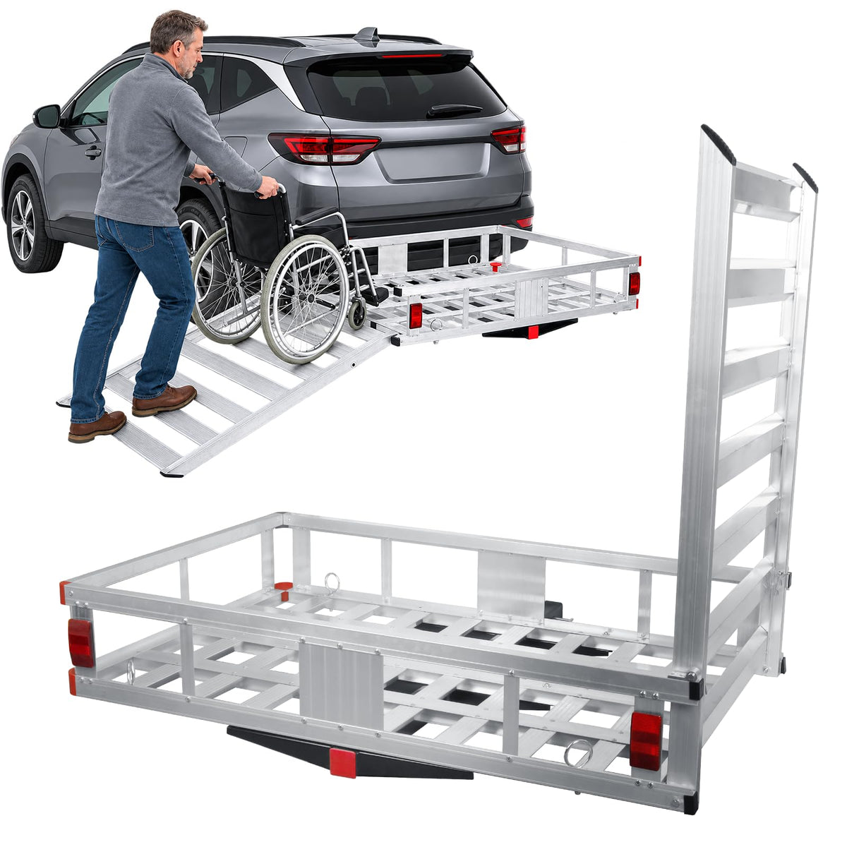 50 × 30 × 9in Aluminum Hitch Cargo Carrier Z860