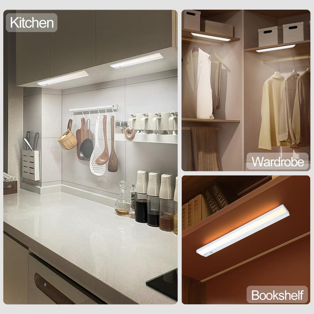 2 Packs Under Cabinet Lighting, 24in 18W Dimmable LED Light, 5 Color Temperature Z7862