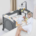 5-in-1 Convertible Baby Crib Bassinet Playpen S27185
