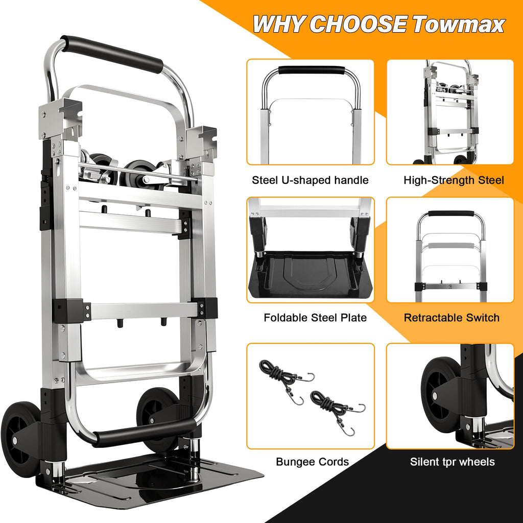 3 in 1 Convertible Folding Hand Truck with 2 Straps B91021