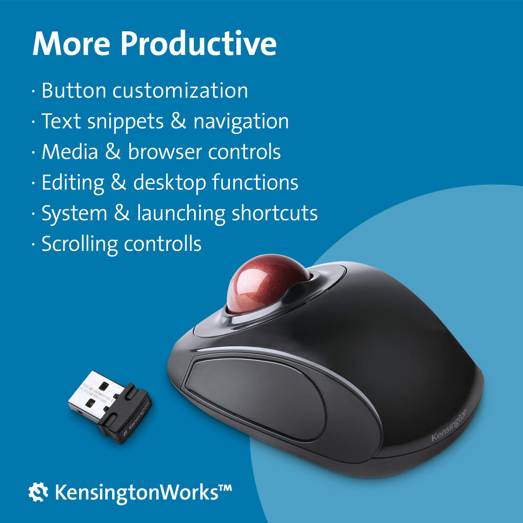 Wireless Trackball Mouse with Touch Scroll Ring R9356